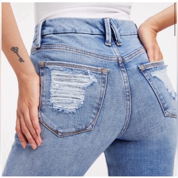 Good American Good Legs Straight Denim Jeans Indigo Size 12/31 GLSNF740OP - Picture 9 of 9